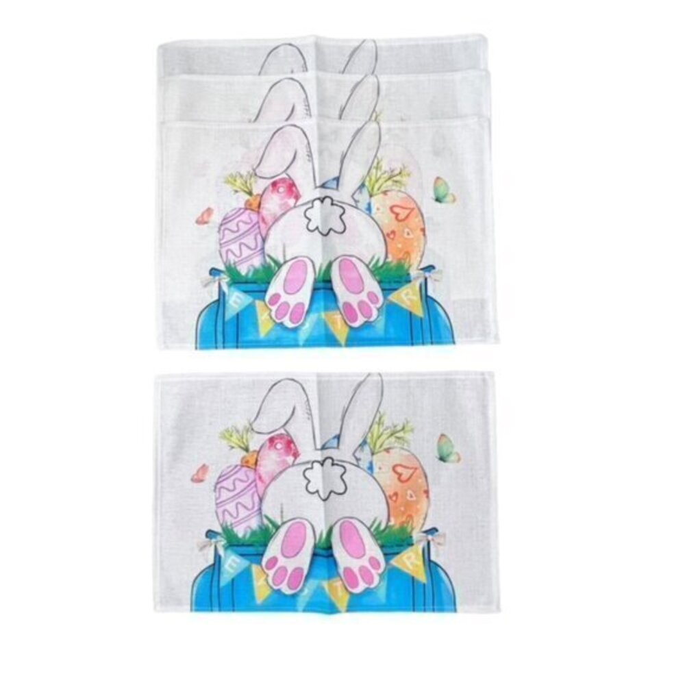 Easter Bunny Truck Table Placemats Set Of 4 NEW Farmhouse Easter Eggs Spring